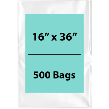 Clear Poly Bags 16" x 36" 500 Bags